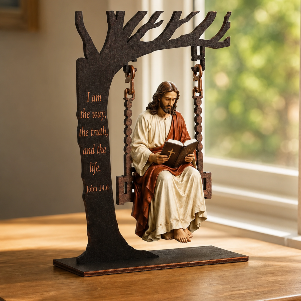 Jesus Swing Blessing Ornament ✝️ A Gentle Reminder of Faith at Home
