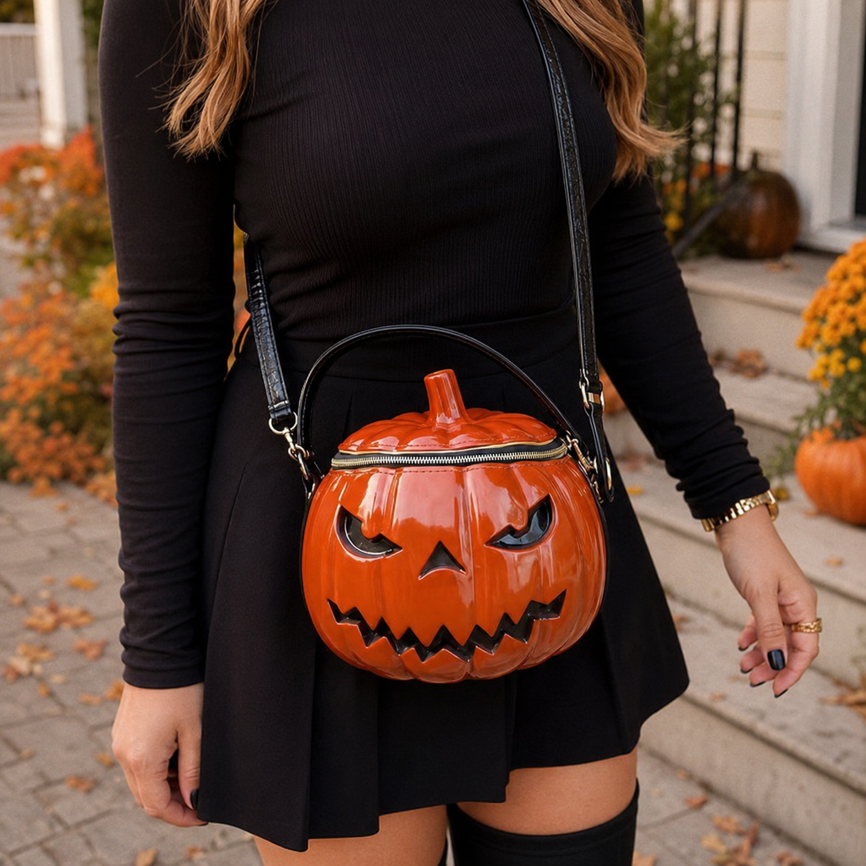 🎃 Spooky Pumpkin Halloween Statement Bag