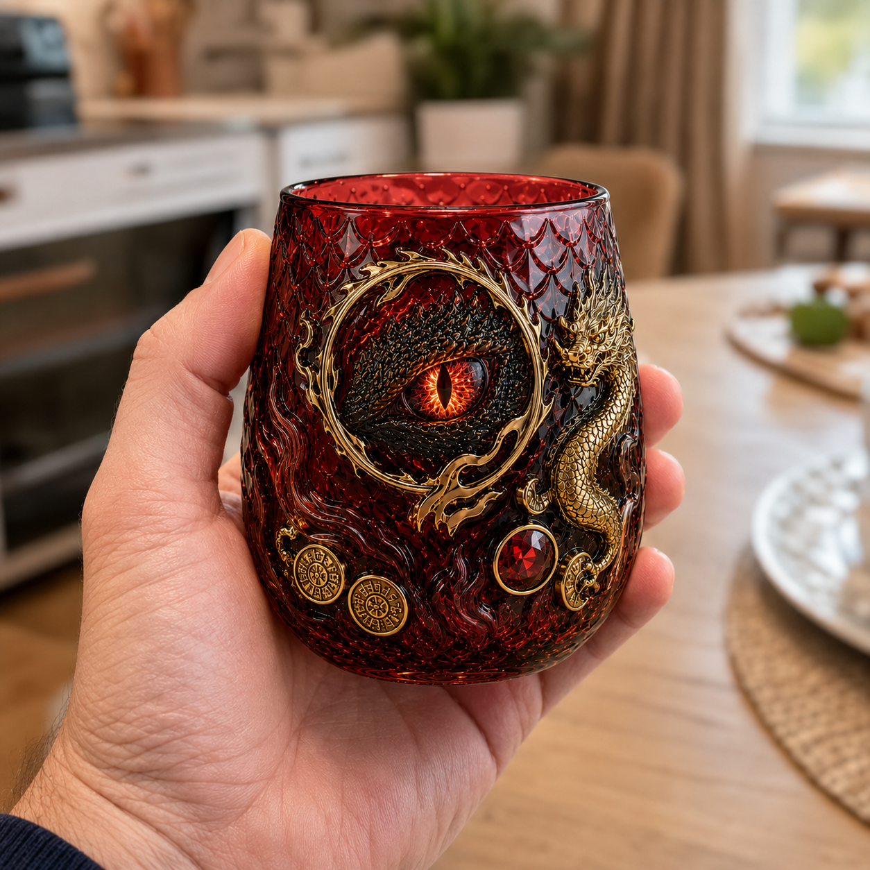 🐉 Dragon Eye Fantasy Glass Tumbler