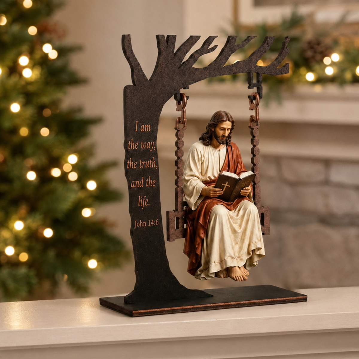 Jesus Swing Blessing Ornament ✝️ A Gentle Reminder of Faith at Home