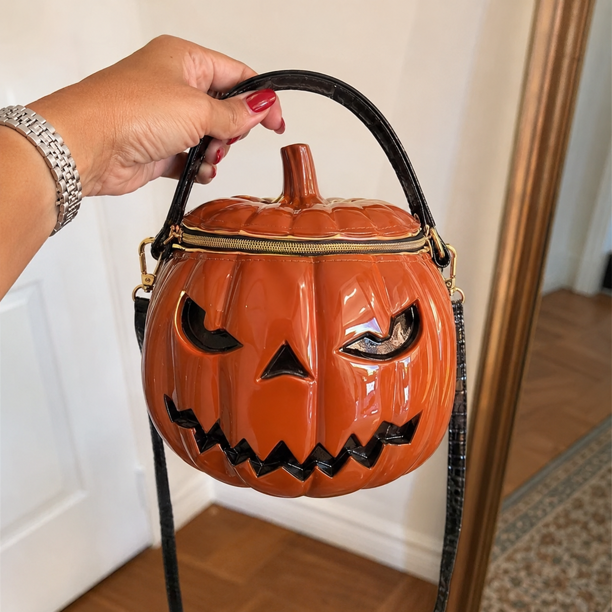 🎃 Spooky Pumpkin Halloween Statement Bag