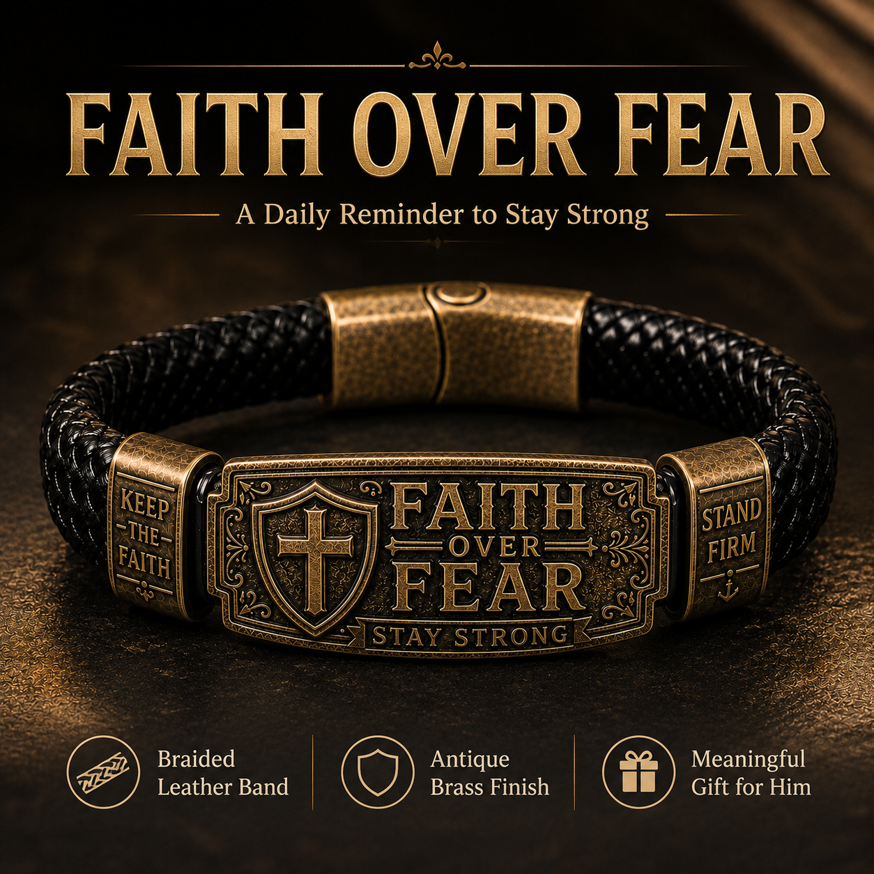 Faith Over Fear Bracelet ✝️ A Daily Reminder to Stay Strong