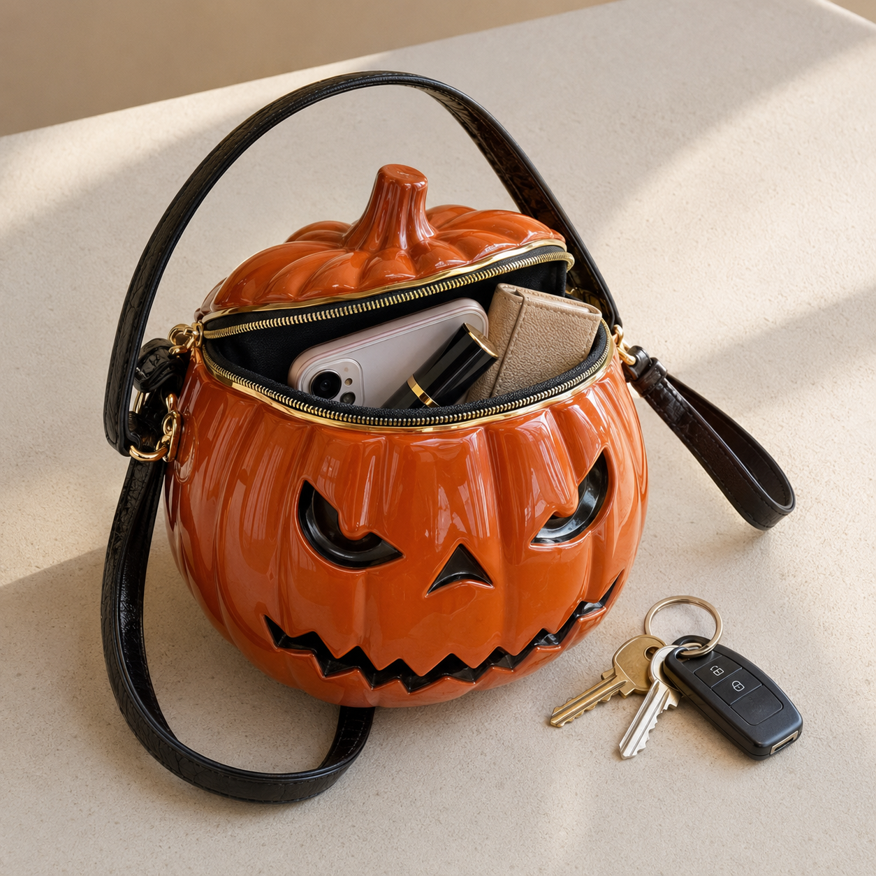 🎃 Spooky Pumpkin Halloween Statement Bag