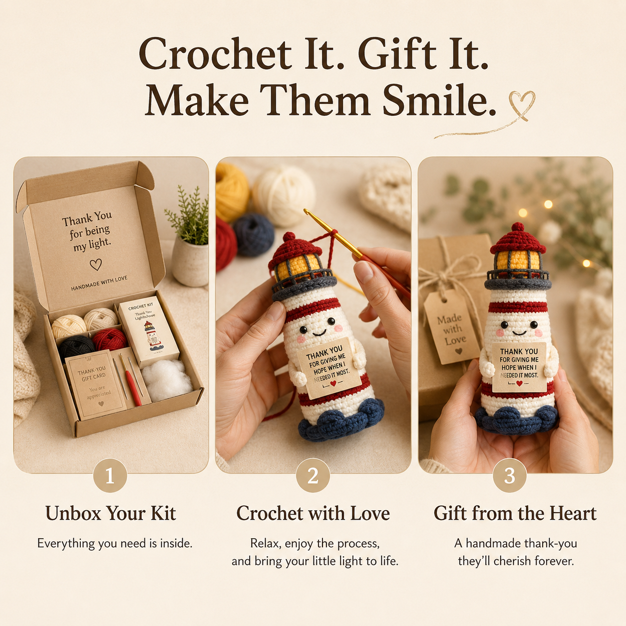 Little Lights DIY Crochet Gift Kit 🧶 A Handmade Thank-You From the Heart