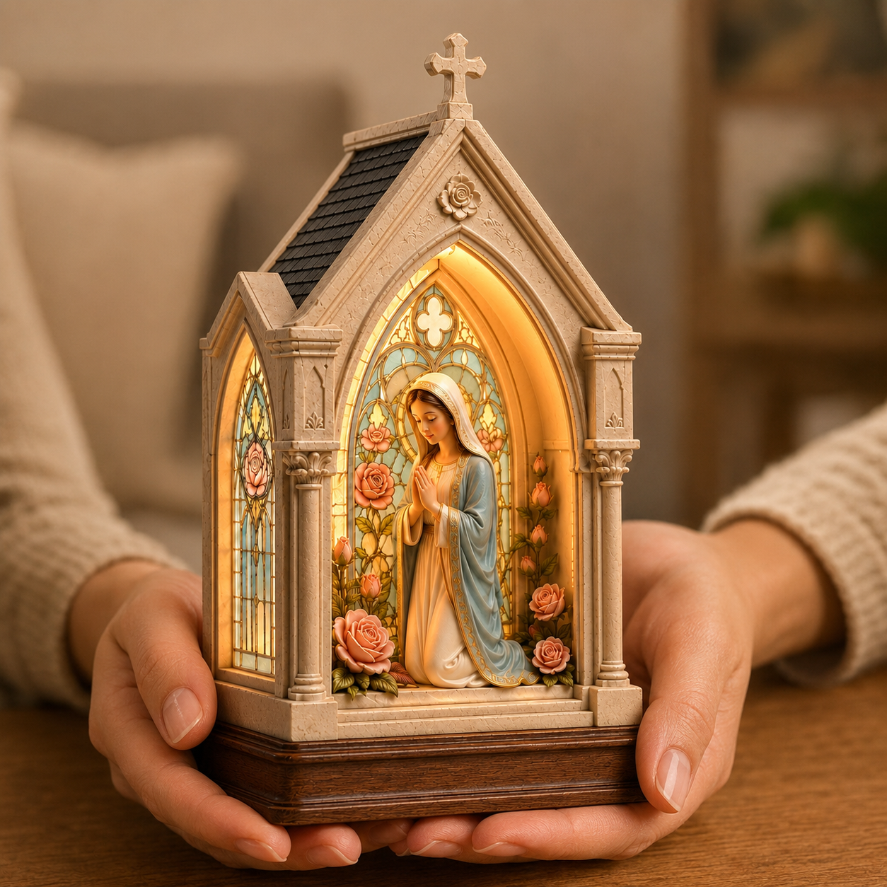 ✨ Mary Prayer Chapel Night Light