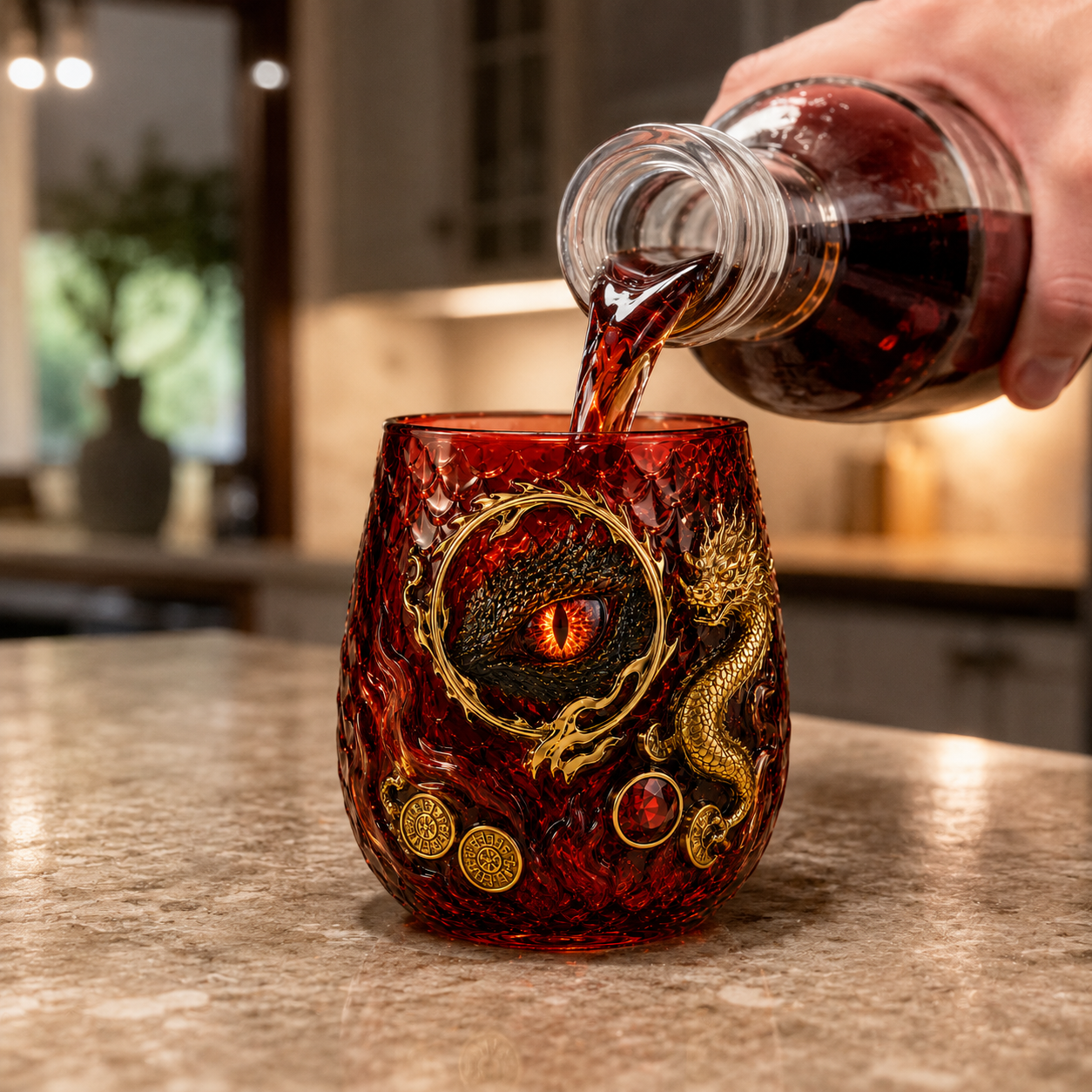 🐉 Dragon Eye Fantasy Glass Tumbler