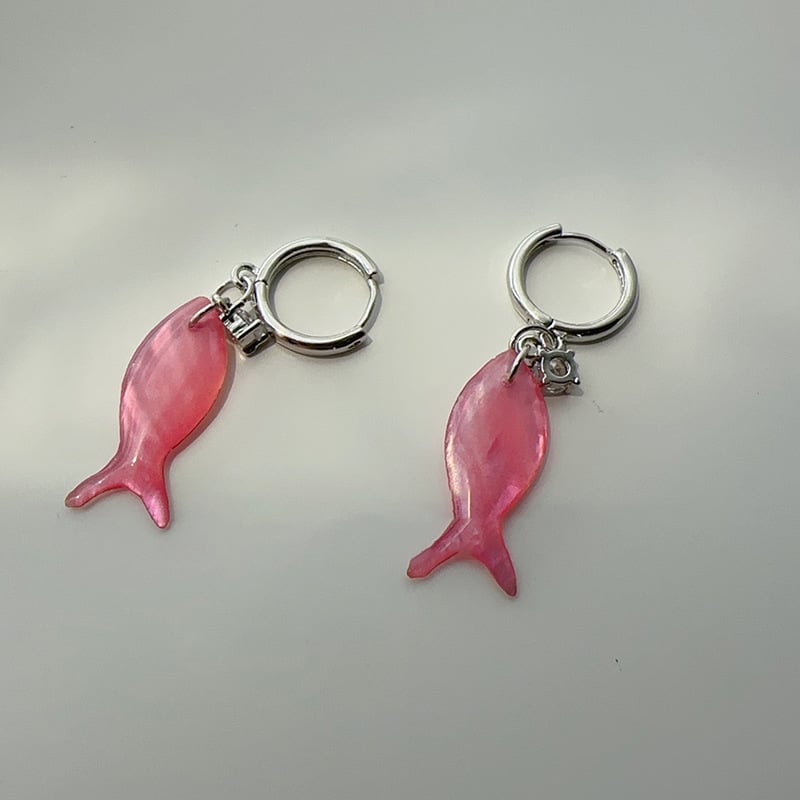 🐟✨ Ocean Dream Blue Fish Tail Earrings