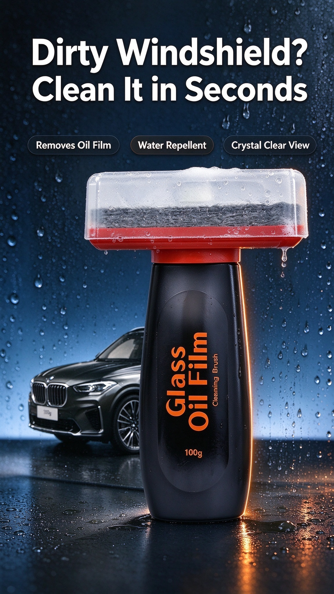 Car Glass Oil Film Remover – Clearer View, Safer Nights