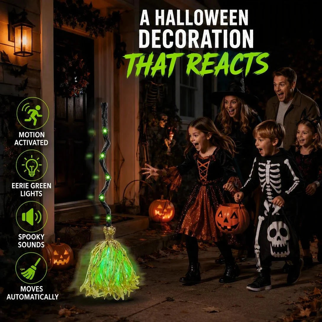 kovaleor | Animated Witch Broom with Lights & Sound