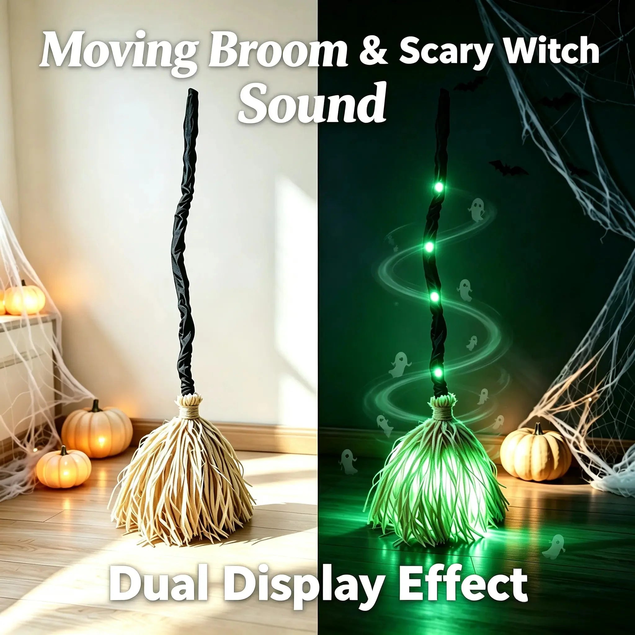 kovaleor | Animated Witch Broom with Lights & Sound