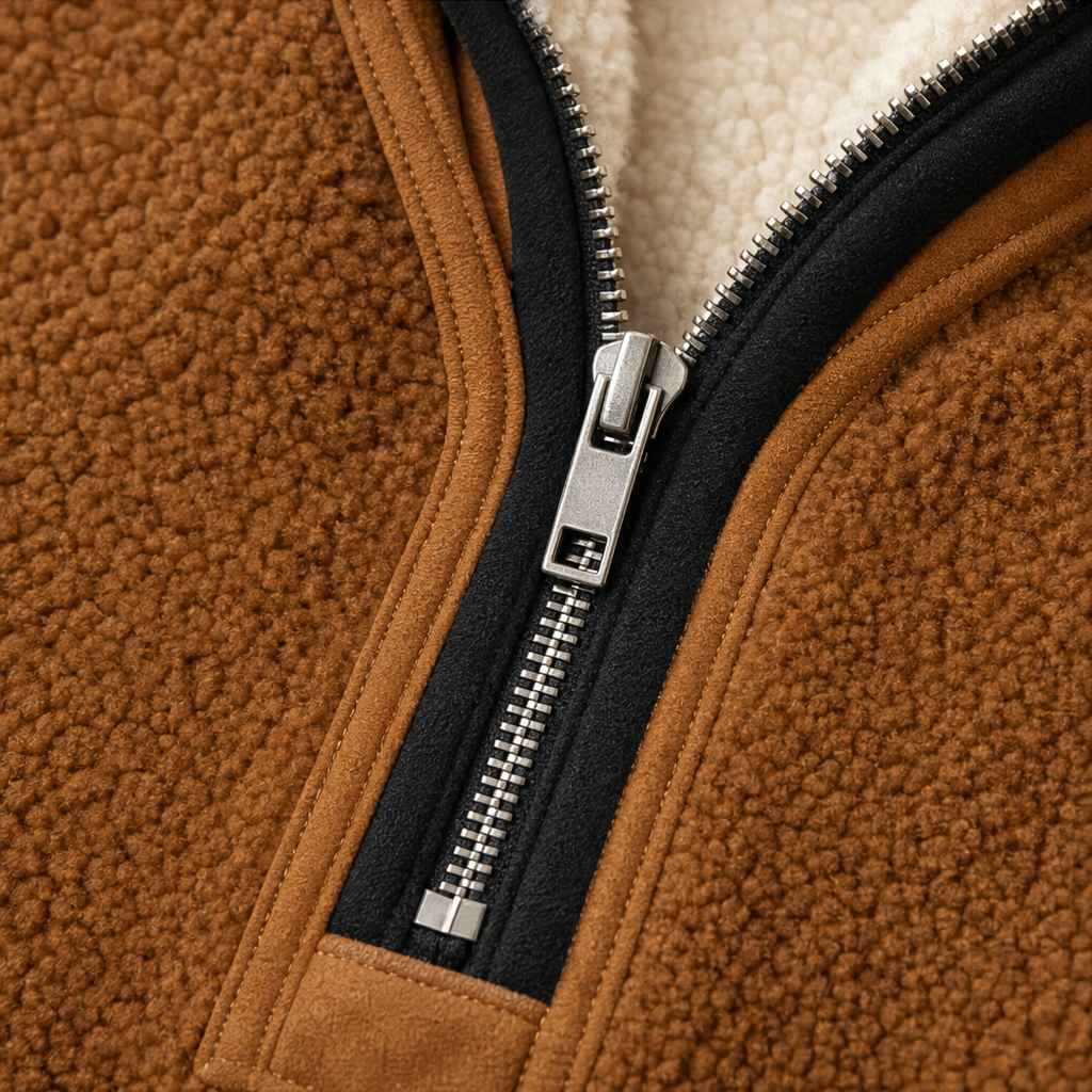 kovaleor – Sherpa Collar Colorblock Half-Zip Pullover
