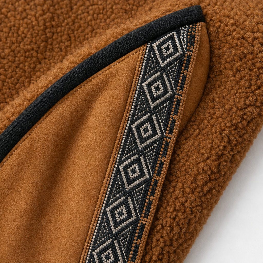 kovaleor – Sherpa Collar Colorblock Half-Zip Pullover