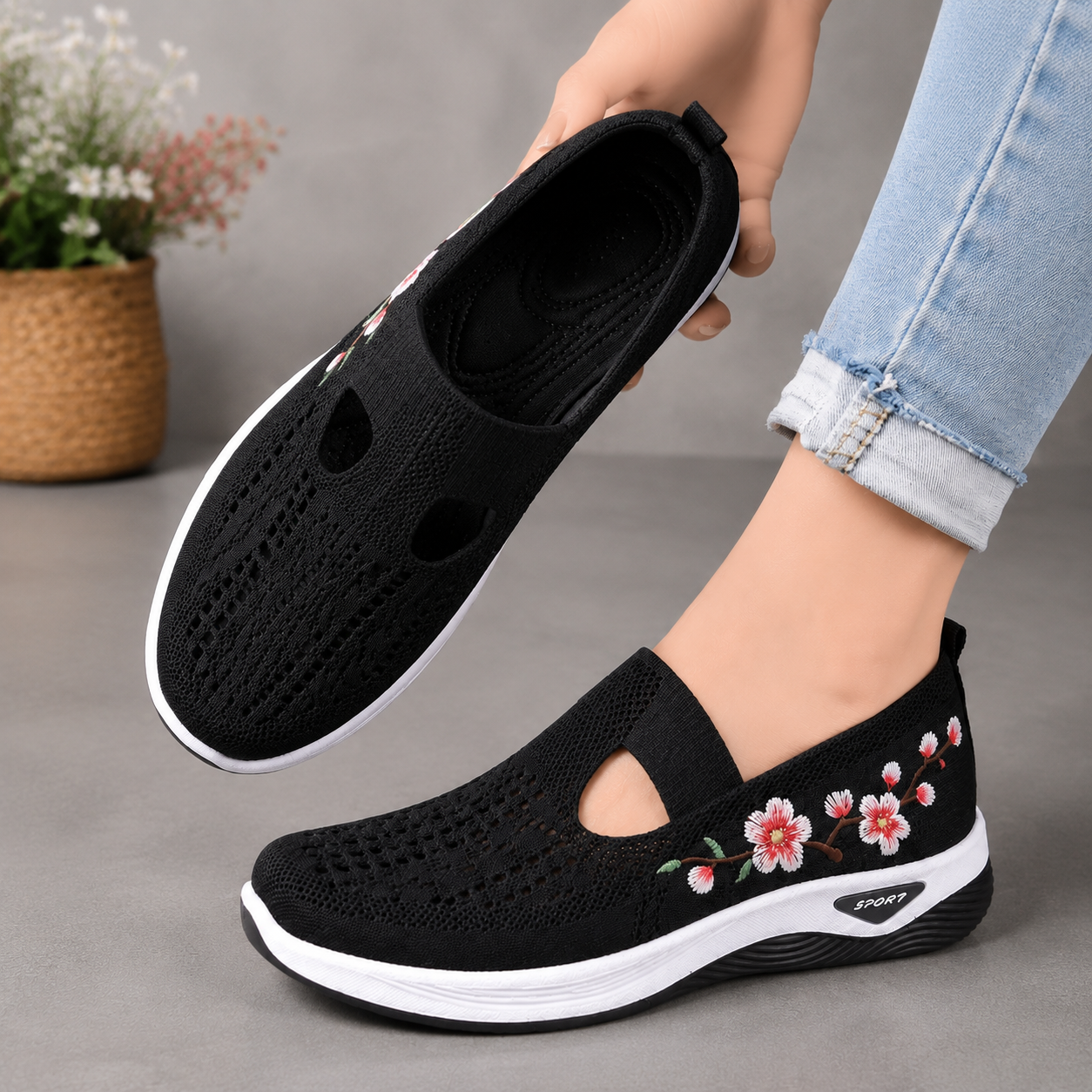 🔥 New Arrival Special: Up to 70% Off 🛒 Women's Orthopedic Slip-On Walking Shoes — Featuring arch support; breathable and lightweight.