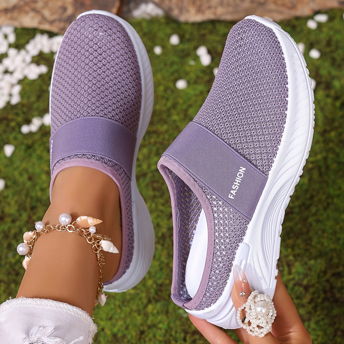 🔥New Arrivals Sale: 70% OFF🛒Summer Air Mesh Slip On Trainers | Comfort Open Back Casual Walking Footwear