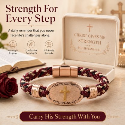 🔥 LAST DAY 54% OFF – ✝️ Christian Scripture Faith Bracelet Collection | 6 Meaningful Bible Verse Designs with Raised Gold Cross, Magnetic Clasp & Matching Gift Box 💗✨