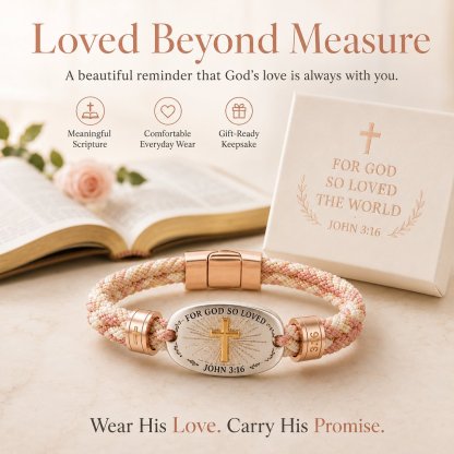 🔥 LAST DAY 54% OFF – ✝️ Christian Scripture Faith Bracelet Collection | 6 Meaningful Bible Verse Designs with Raised Gold Cross, Magnetic Clasp & Matching Gift Box 💗✨