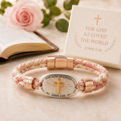 🔥 LAST DAY 54% OFF – ✝️ Christian Scripture Faith Bracelet Collection | 6 Meaningful Bible Verse Designs with Raised Gold Cross, Magnetic Clasp & Matching Gift Box 💗✨