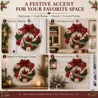 🔥LAST DAY 50% OFF - 🎄Christmas Fabric Wreath DIY Kit – A Keepsake You’ll Hang with Pride Year After Year💫