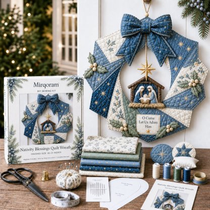 🔥LAST DAY 50% OFF - 🎄Christmas Fabric Wreath DIY Kit – A Keepsake You’ll Hang with Pride Year After Year💫