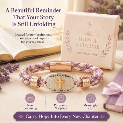 🔥 LAST DAY 54% OFF – ✝️ Christian Scripture Faith Bracelet Collection | 6 Meaningful Bible Verse Designs with Raised Gold Cross, Magnetic Clasp & Matching Gift Box 💗✨