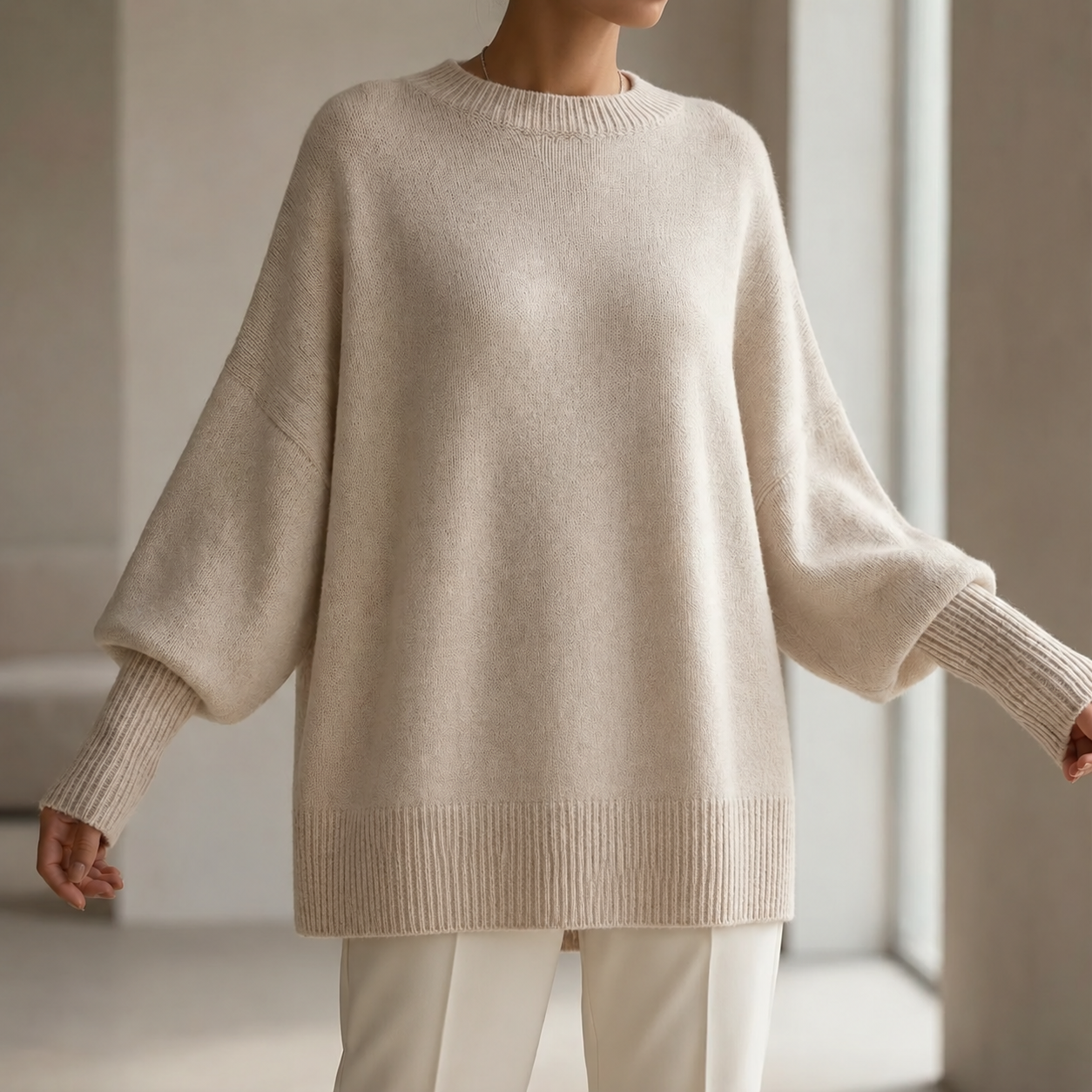 Women's Oversized Wool Blend Sweater