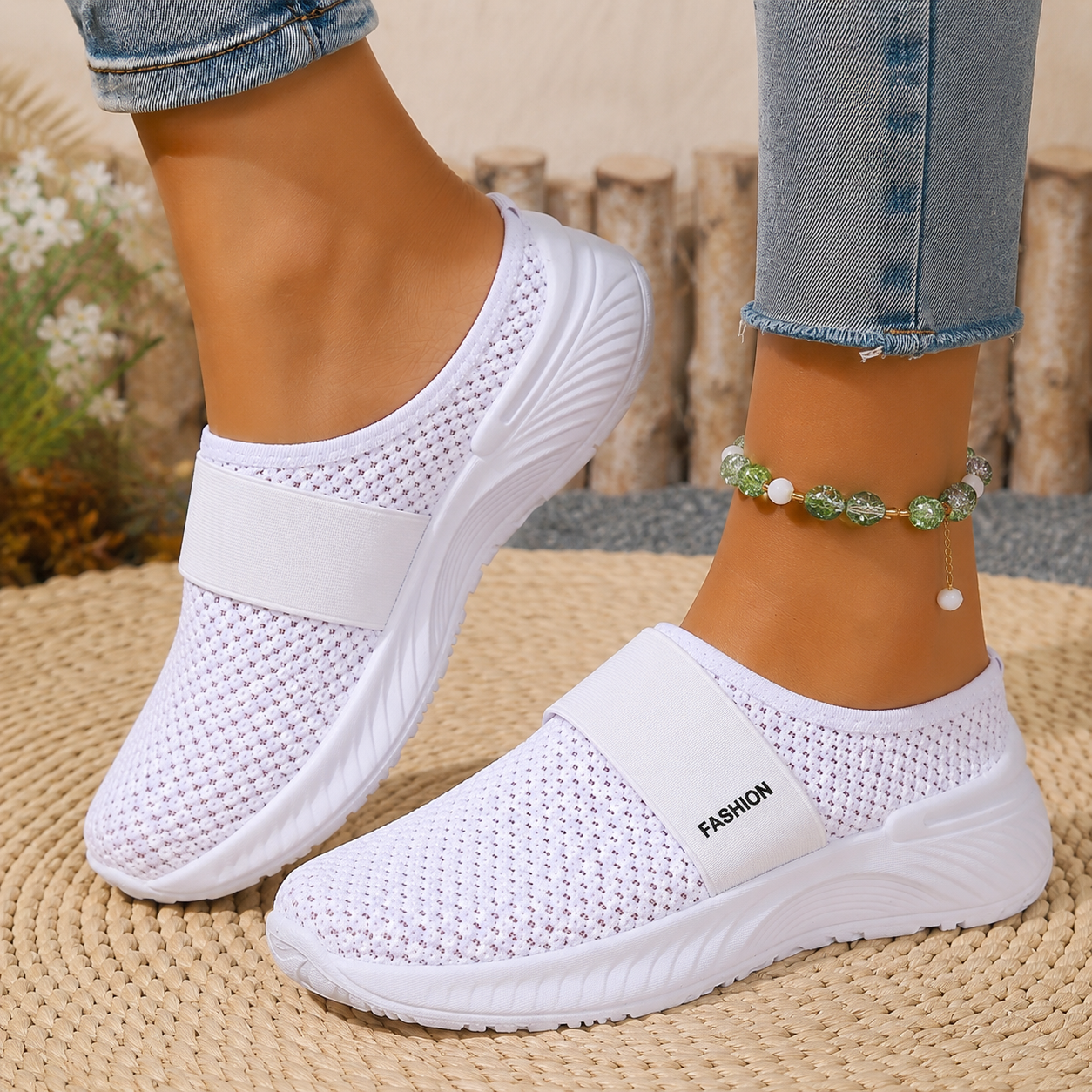 🔥New Arrivals Sale: 70% OFF🛒Summer Air Mesh Slip On Trainers | Comfort Open Back Casual Walking Footwear