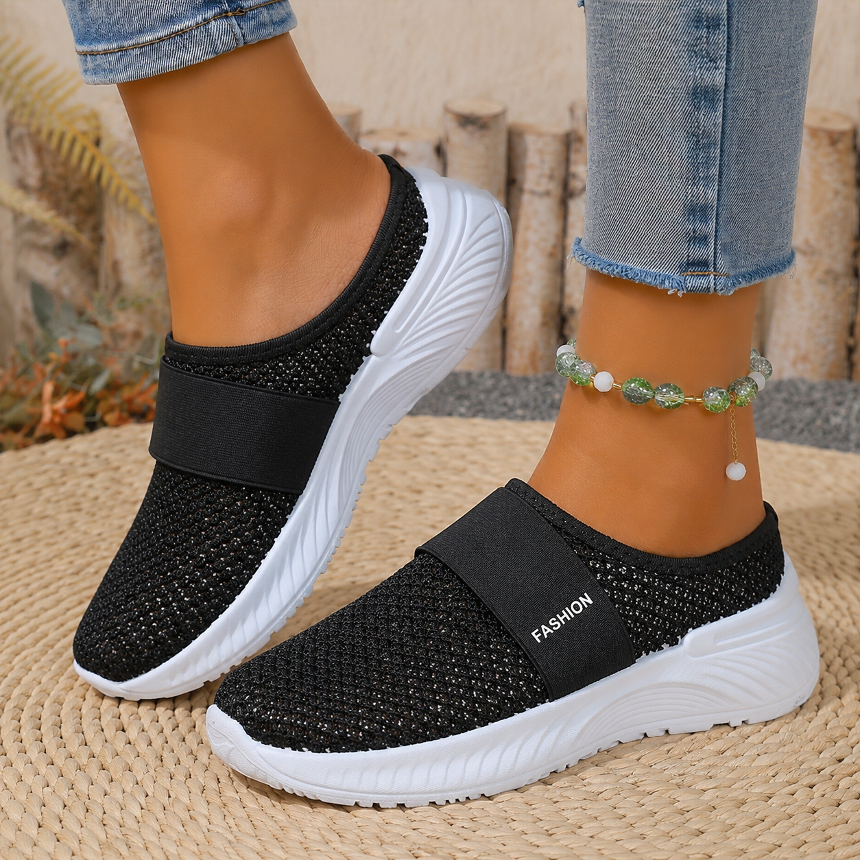 🔥New Arrivals Sale: 70% OFF🛒Summer Air Mesh Slip On Trainers | Comfort Open Back Casual Walking Footwear