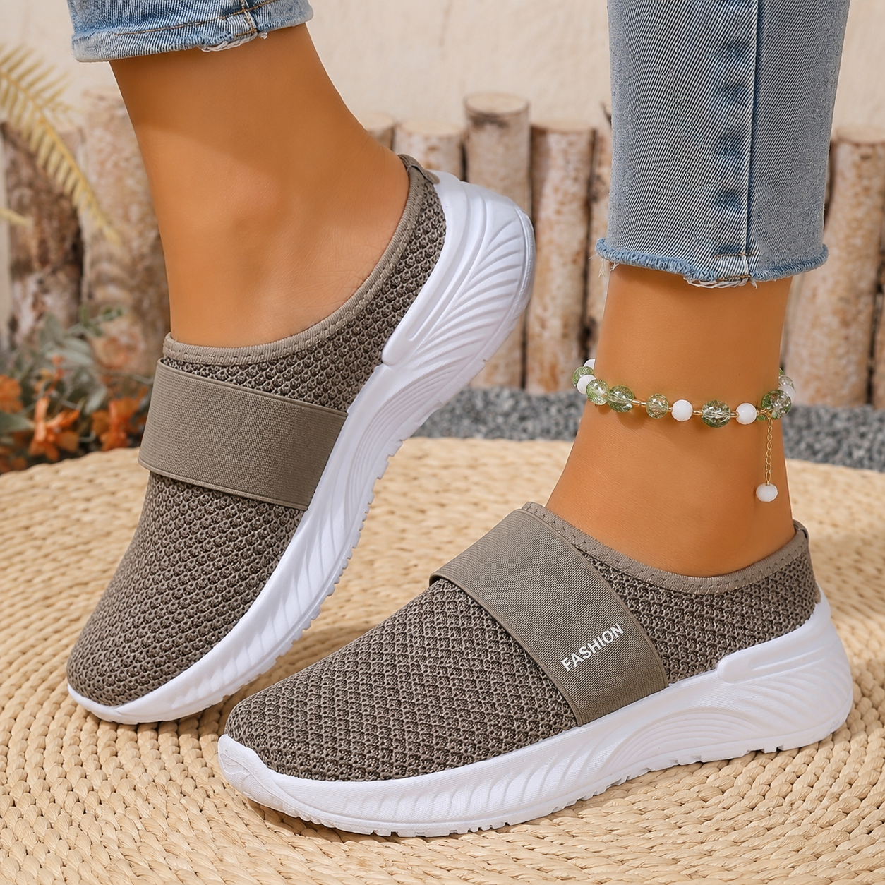 🔥New Arrivals Sale: 70% OFF🛒Summer Air Mesh Slip On Trainers | Comfort Open Back Casual Walking Footwear