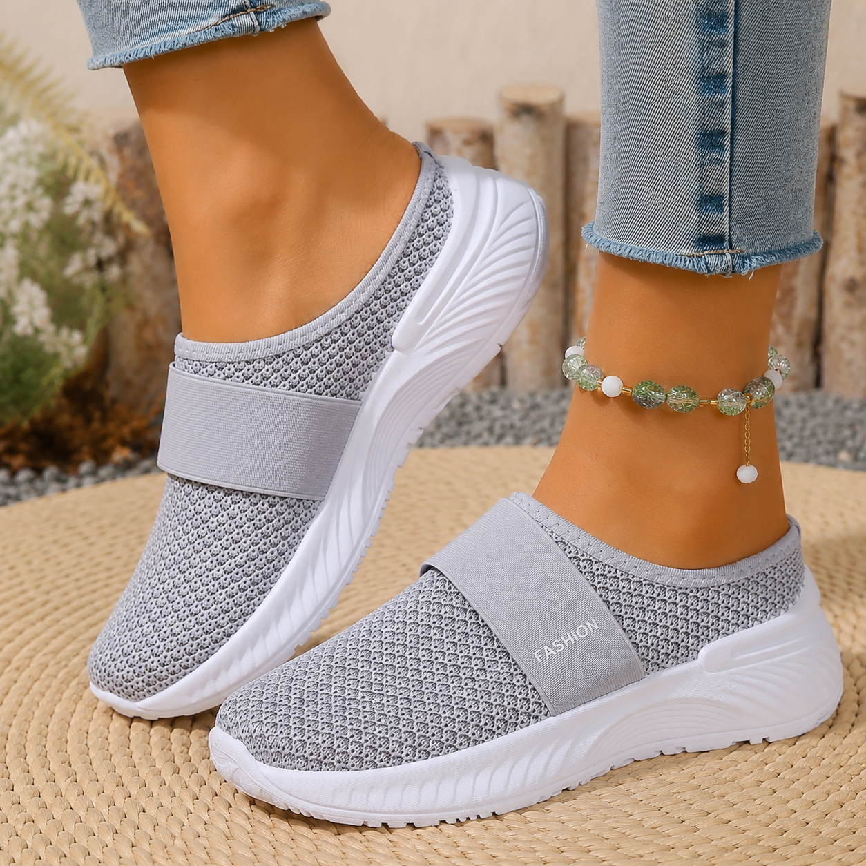 🔥New Arrivals Sale: 70% OFF🛒Summer Air Mesh Slip On Trainers | Comfort Open Back Casual Walking Footwear