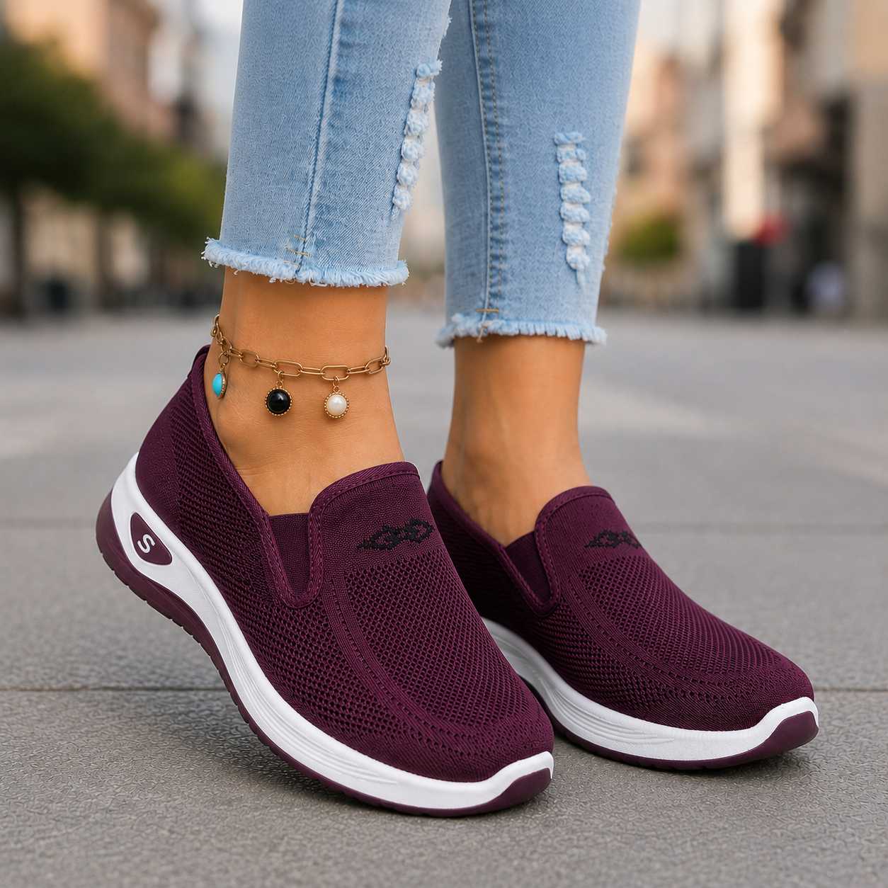 Women's Orthopedic Mesh Slip‑On Shoes