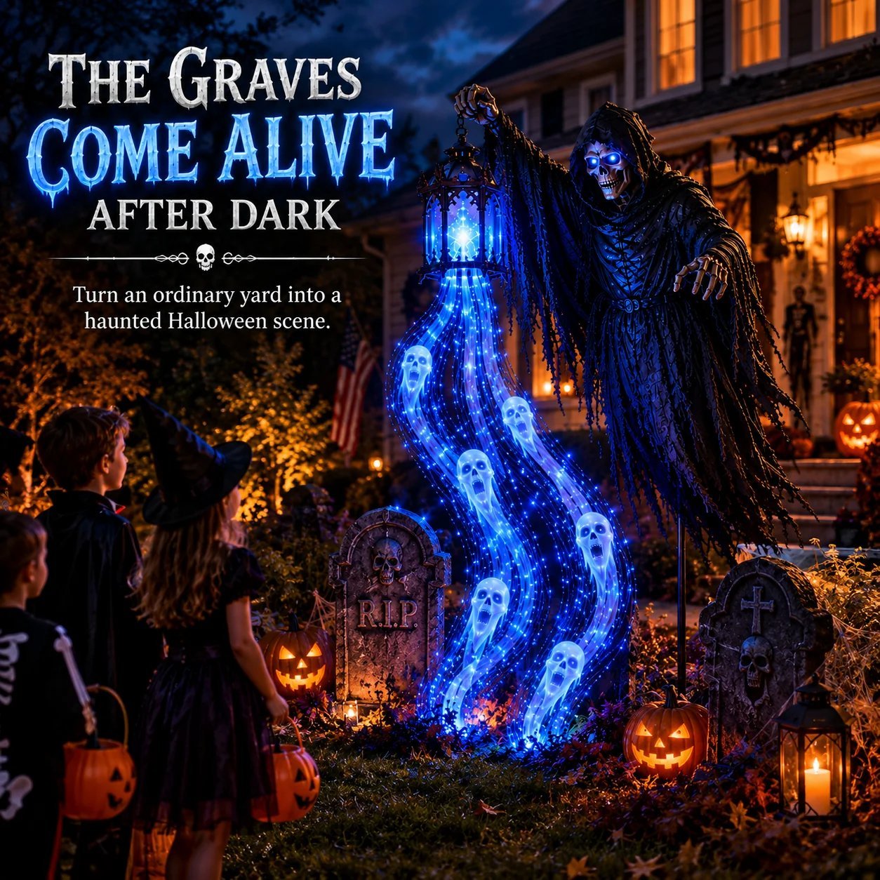 🔥 Today Only: 50% OFF 🎁Haunted Halloween Character Solar Garden Light 💀