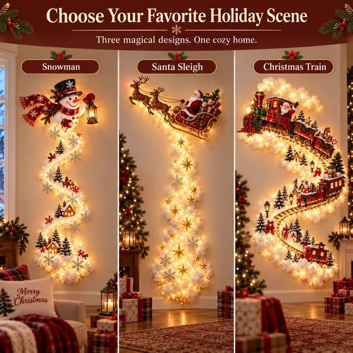 ✨ Christmas Magic Trail Wall Light - A Little Christmas Magic, Right on Your Wall