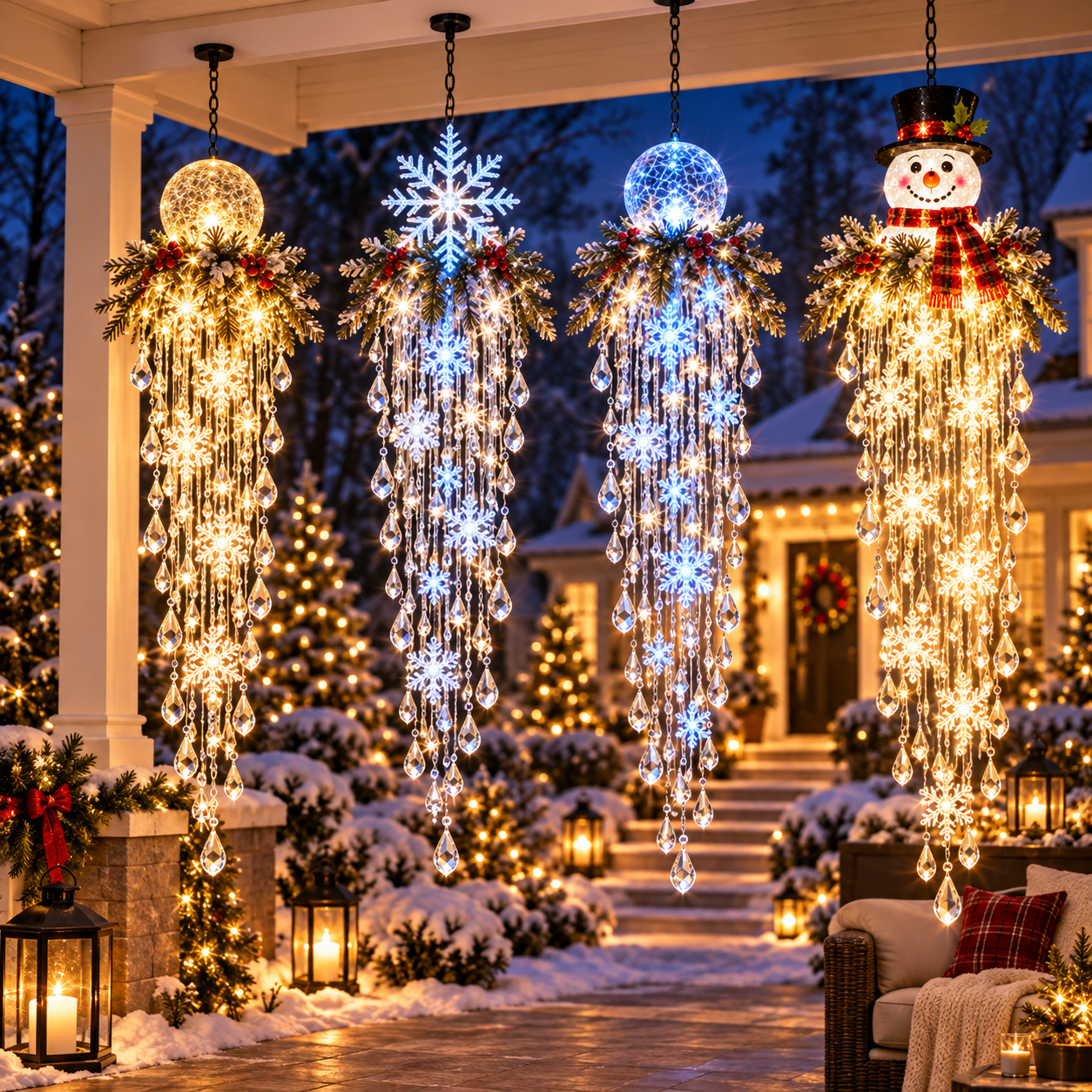Snowflake Christmas hanging light style