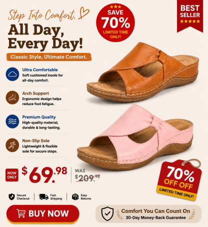 🔥LAST DAY 70% OFF🔥 Orthopedic Leather Crossover Slide Sandals - Contrast Stitching Detail