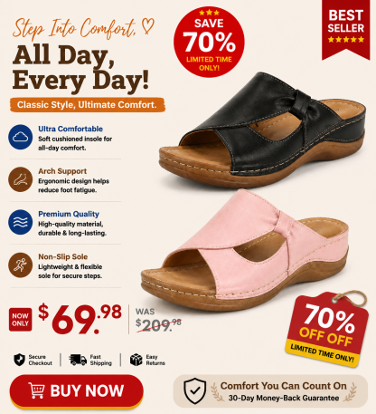 🔥LAST DAY 70% OFF🔥 Orthopedic Leather Crossover Slide Sandals - Contrast Stitching Detail
