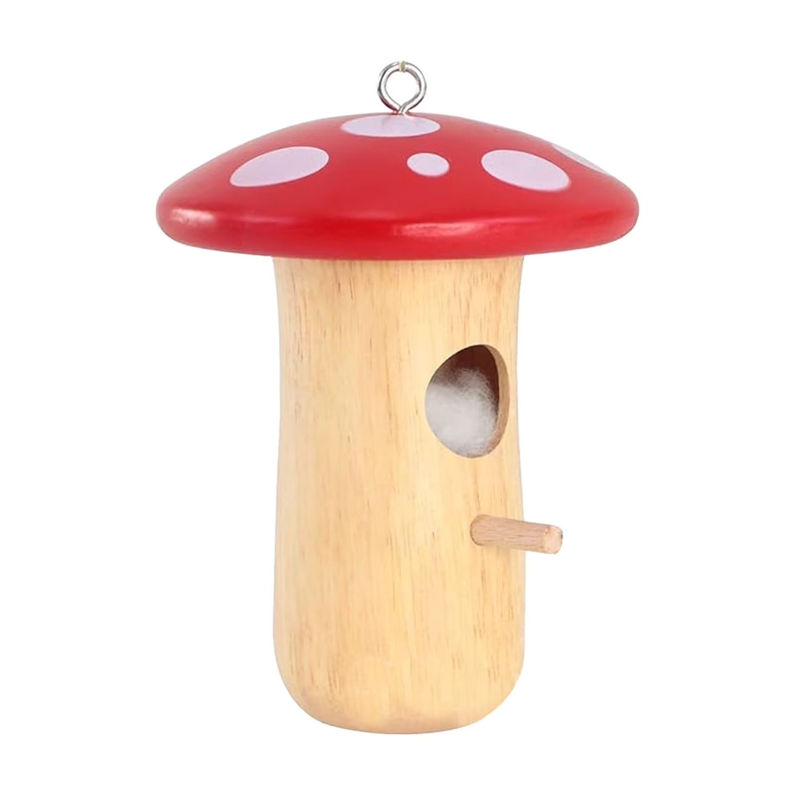Natural wood outdoor hanging birdhouses are an ideal choice for backyard garden decoration.