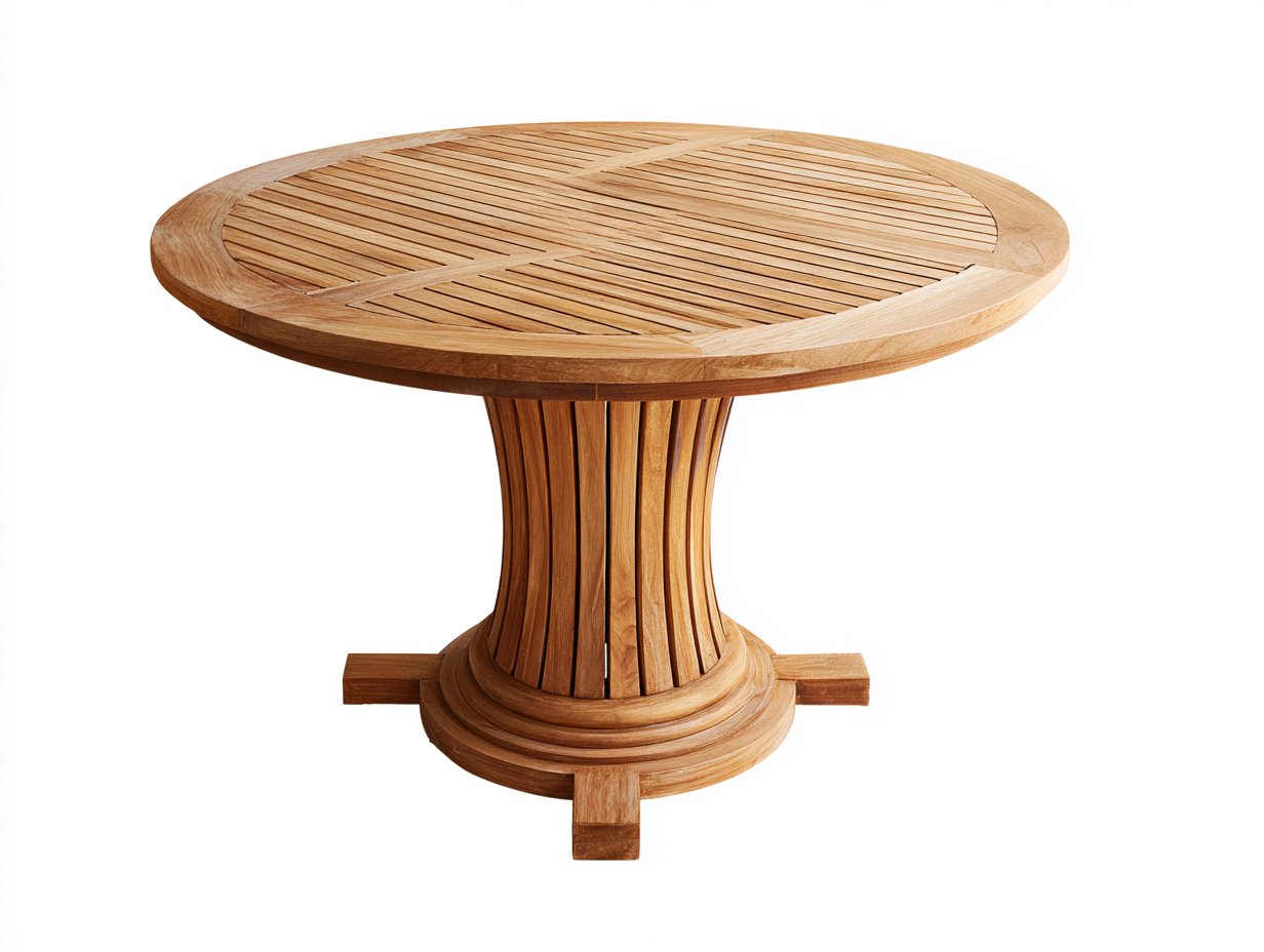 Gartentisch Holz 120x120x75 cm Natur Terrasse - Modernes Design-Lomirohaus
