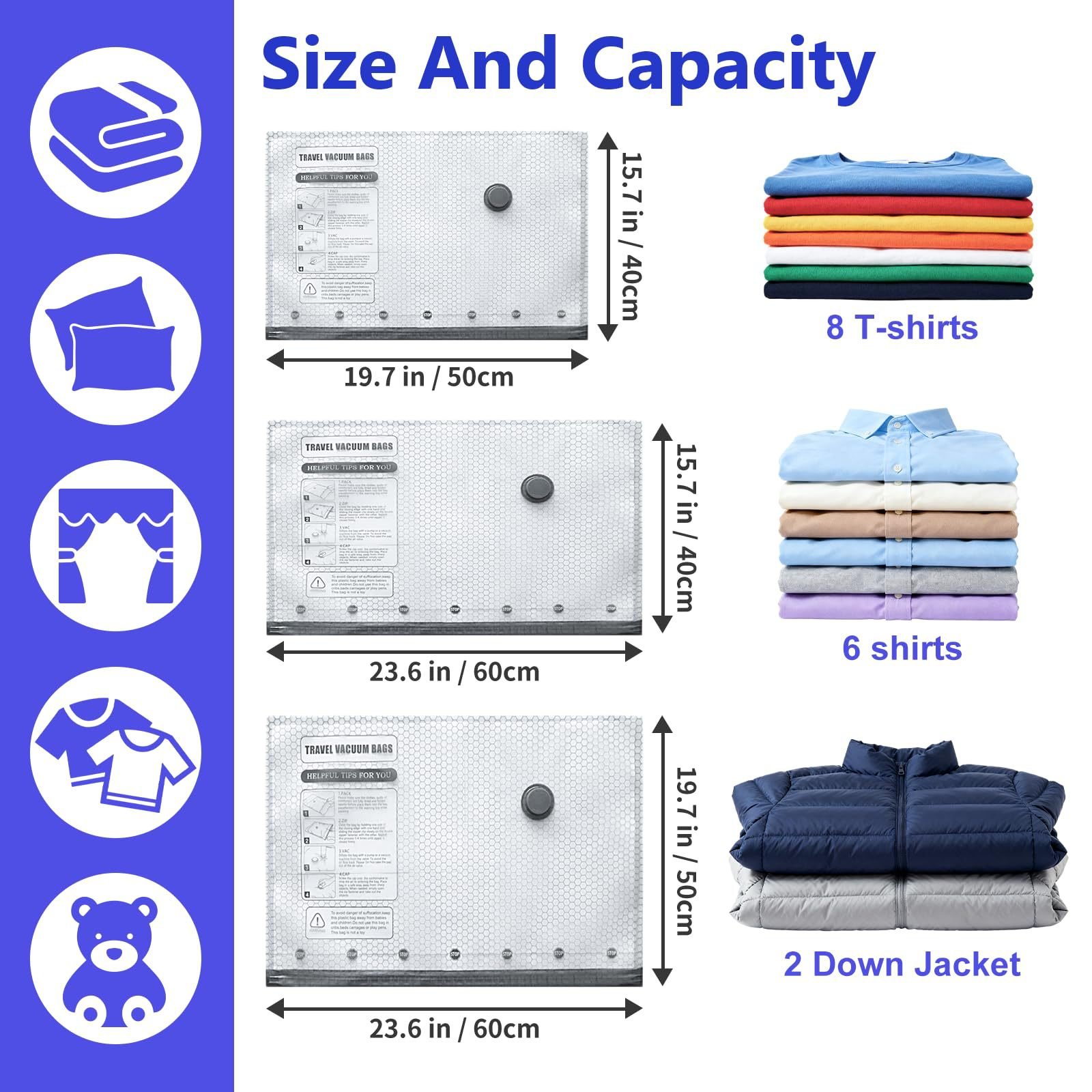 Vacuum Bags for Clothes – Travel & Storage Set🧳