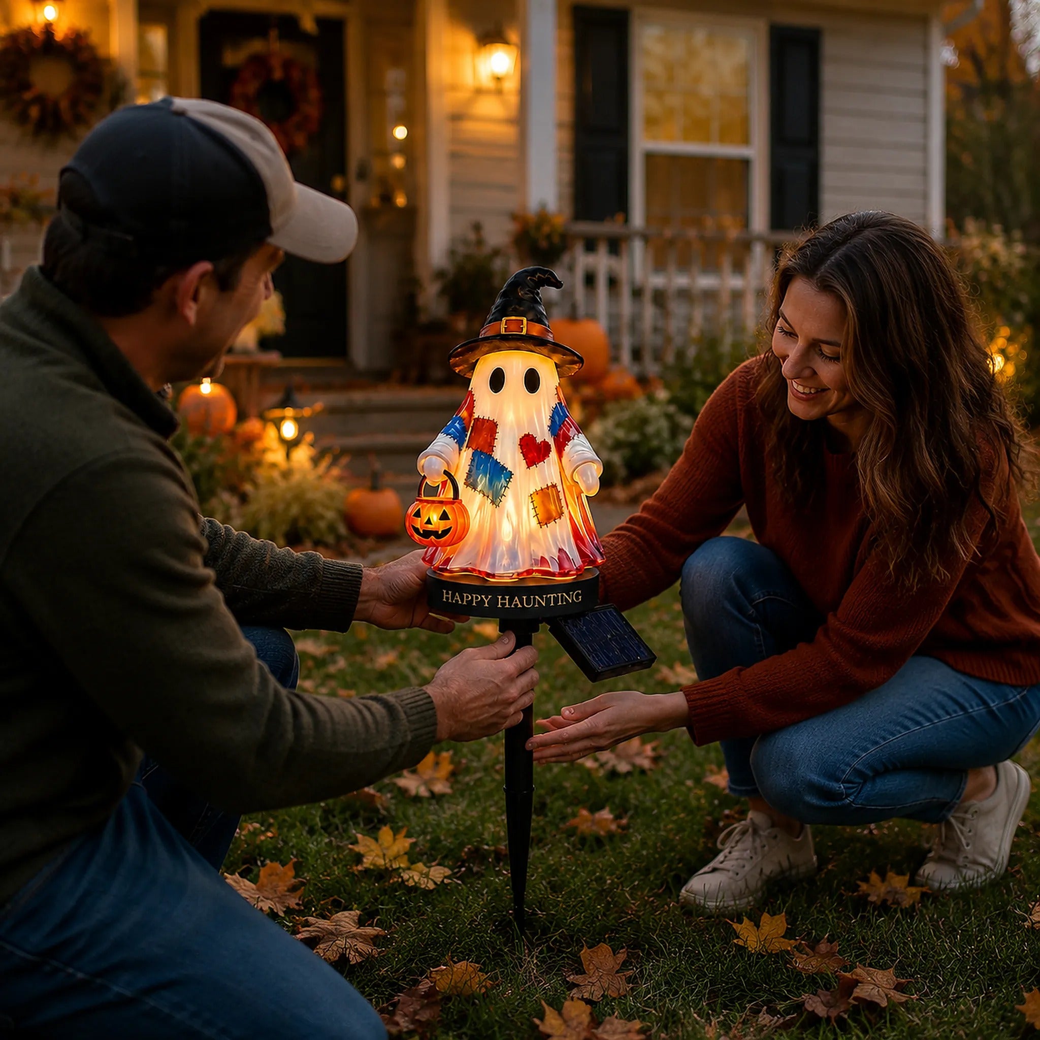 👻 Solar Halloween Ghost Garden Stake.Seasonal discount only, limited time