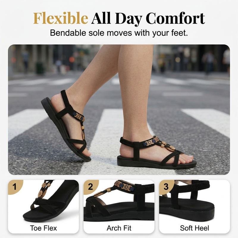 👡✨Women's Round Toe Flat Breathable Sandals