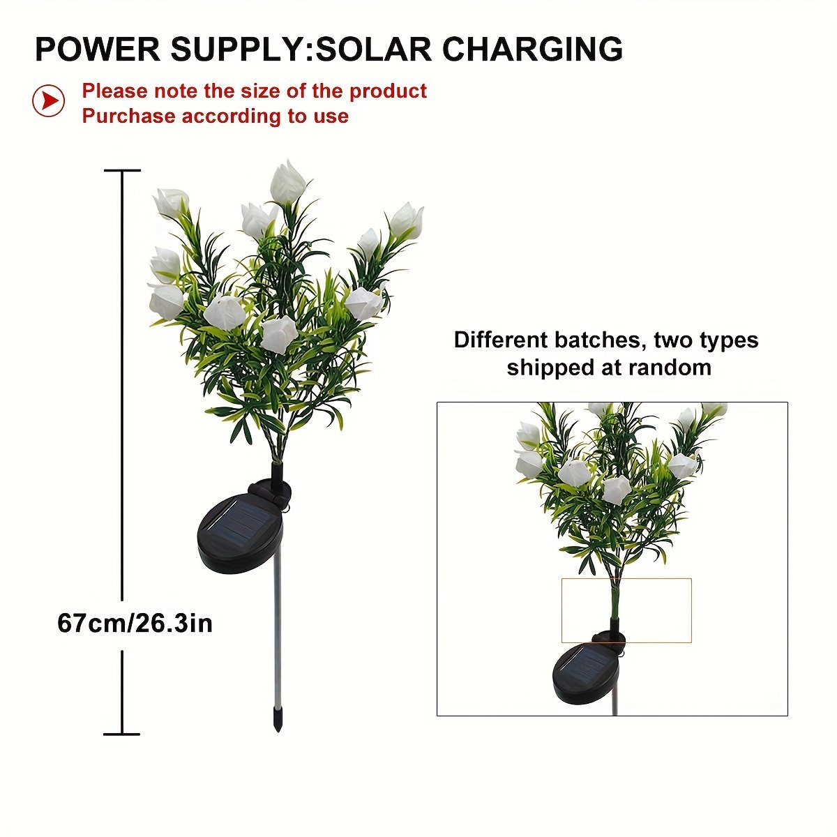 Solar Powered Gardenia Flower Ground Stake Garden Lights