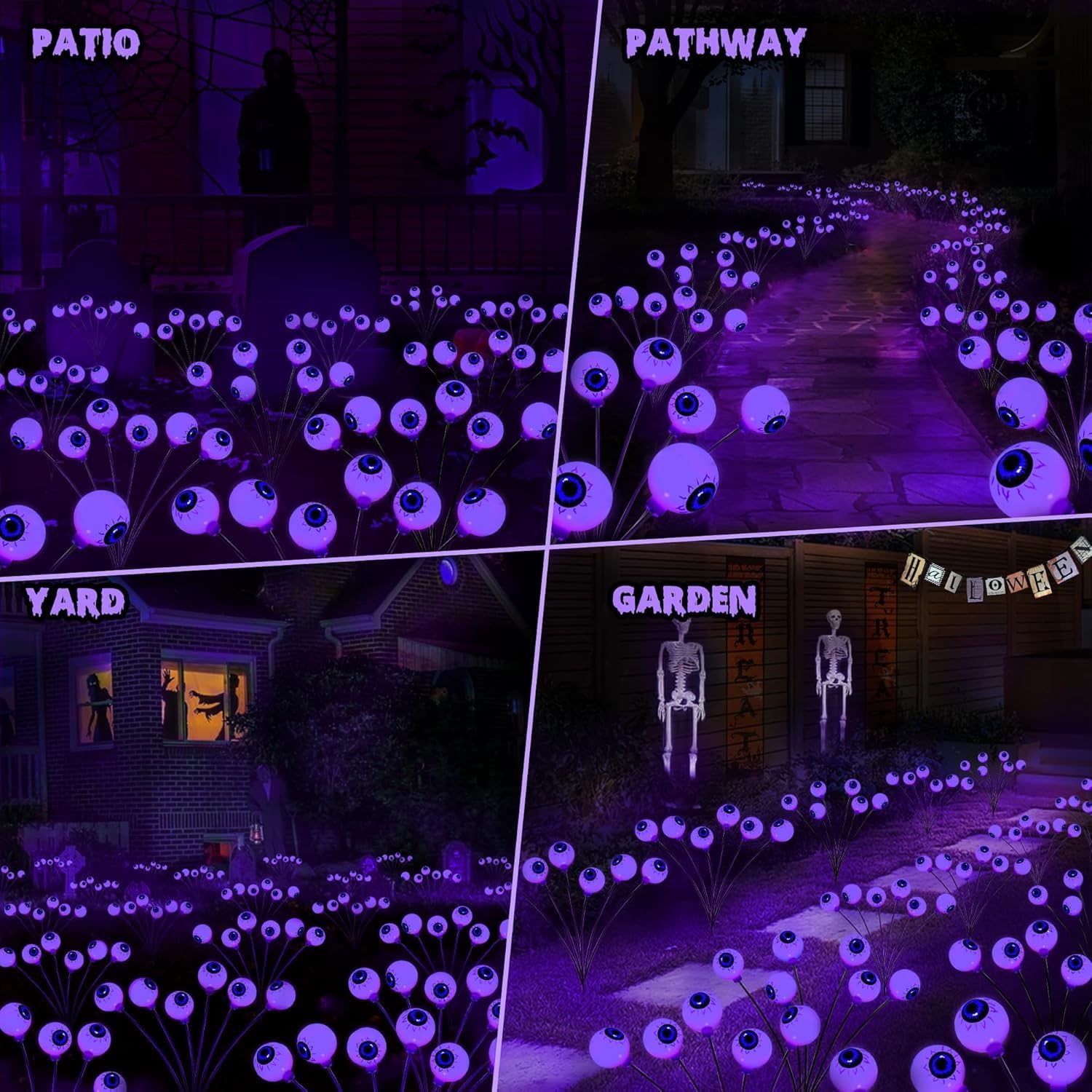 Halloween Solar Scary Eyeball Lights 2Pack