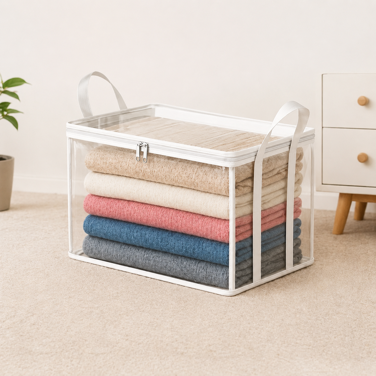 🎁 Last Day Sale 49% OFF📦Large Heavy-Duty Thick Plastic Clear Storage Bag for Clothes, Moving & Storage