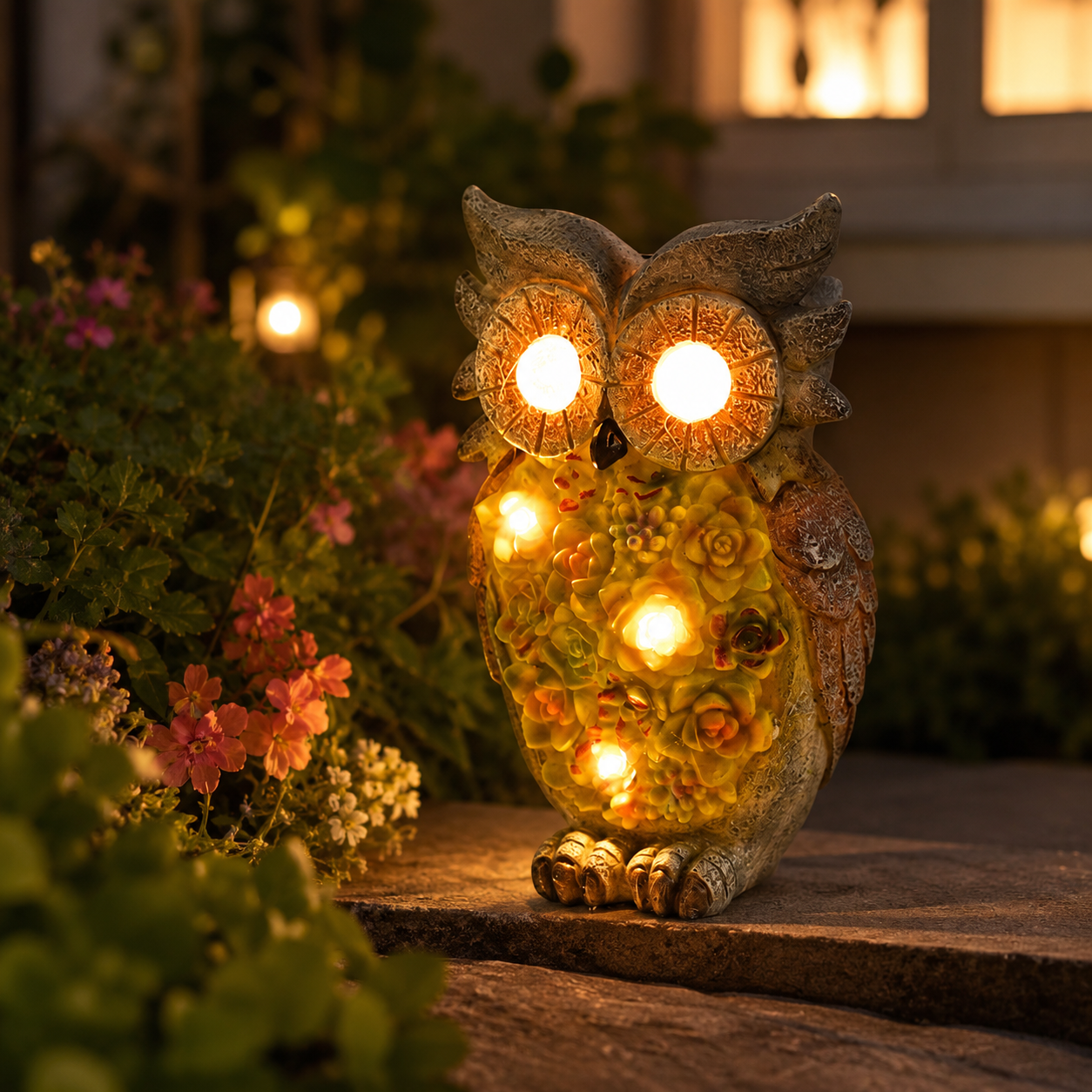 Solar Woodland Garden Figurine Lights