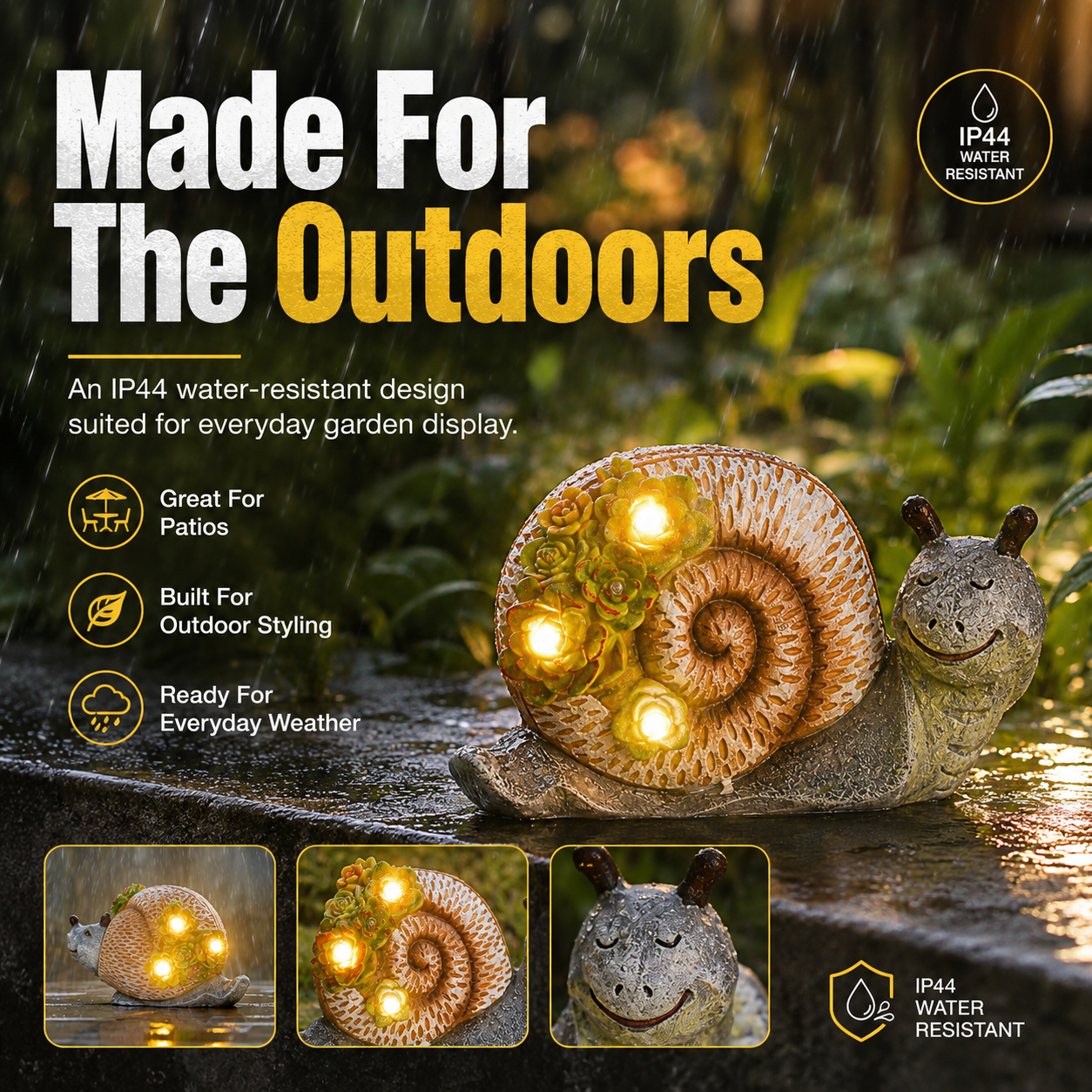 Solar Woodland Garden Figurine Lights