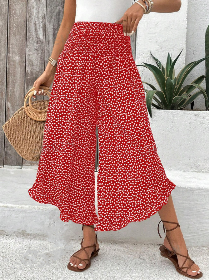 LIMITED-TIME 55% OFF |Women's Casual Polka Dot Loose High-Waisted Wide-Leg Pants