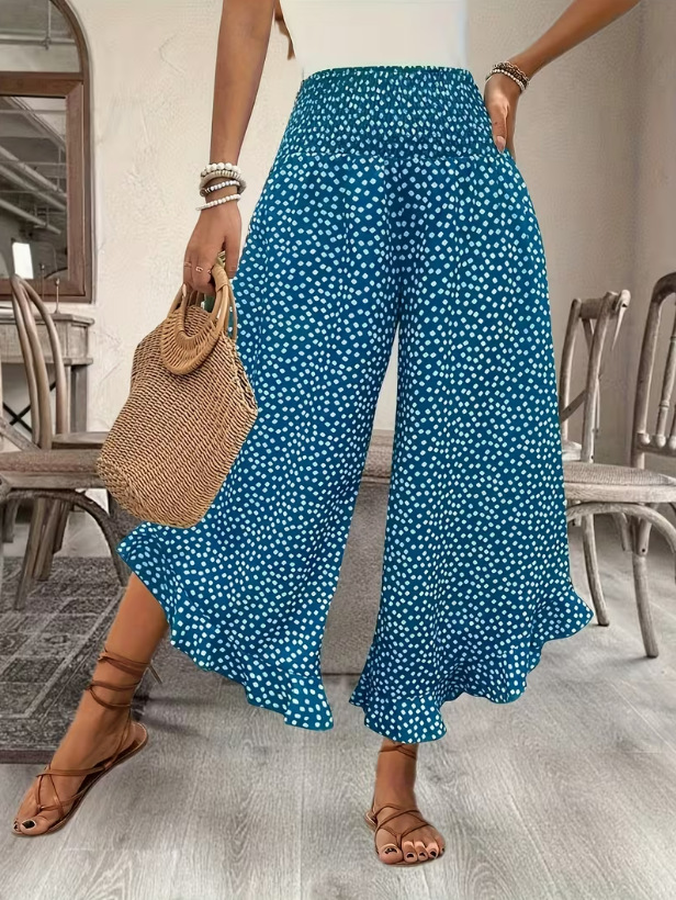 LIMITED-TIME 55% OFF |Women's Casual Polka Dot Loose High-Waisted Wide-Leg Pants