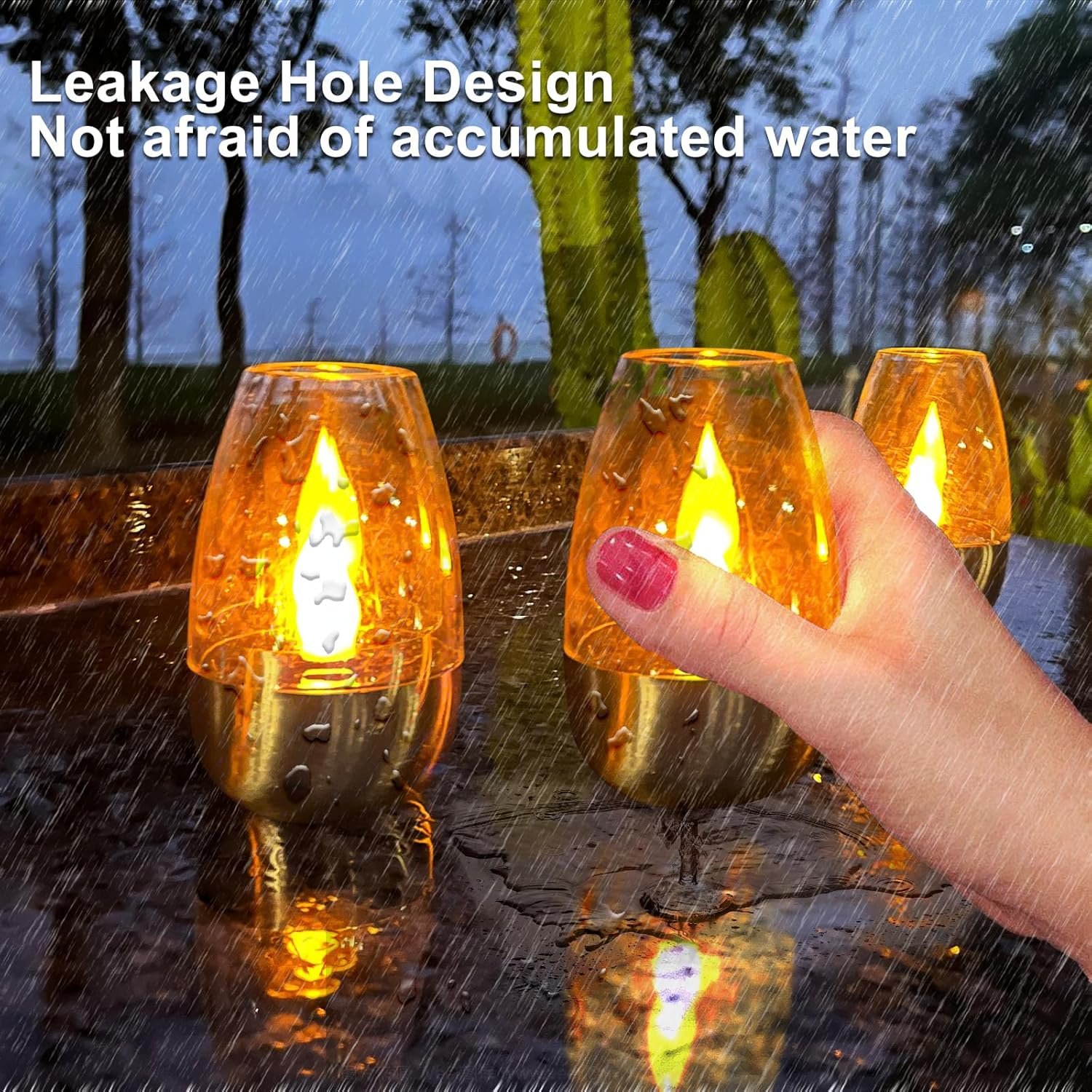 6 Pack Solar Power Tea Lights Outdoor Flameless Flicker with Dusk to Dawn Sensor