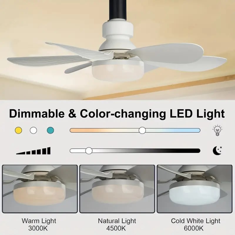 🏆LAST DAY SALE 60% OFF🔥40W LED Ceiling Fan Light – 20.5” Ultra-Quiet with Remote