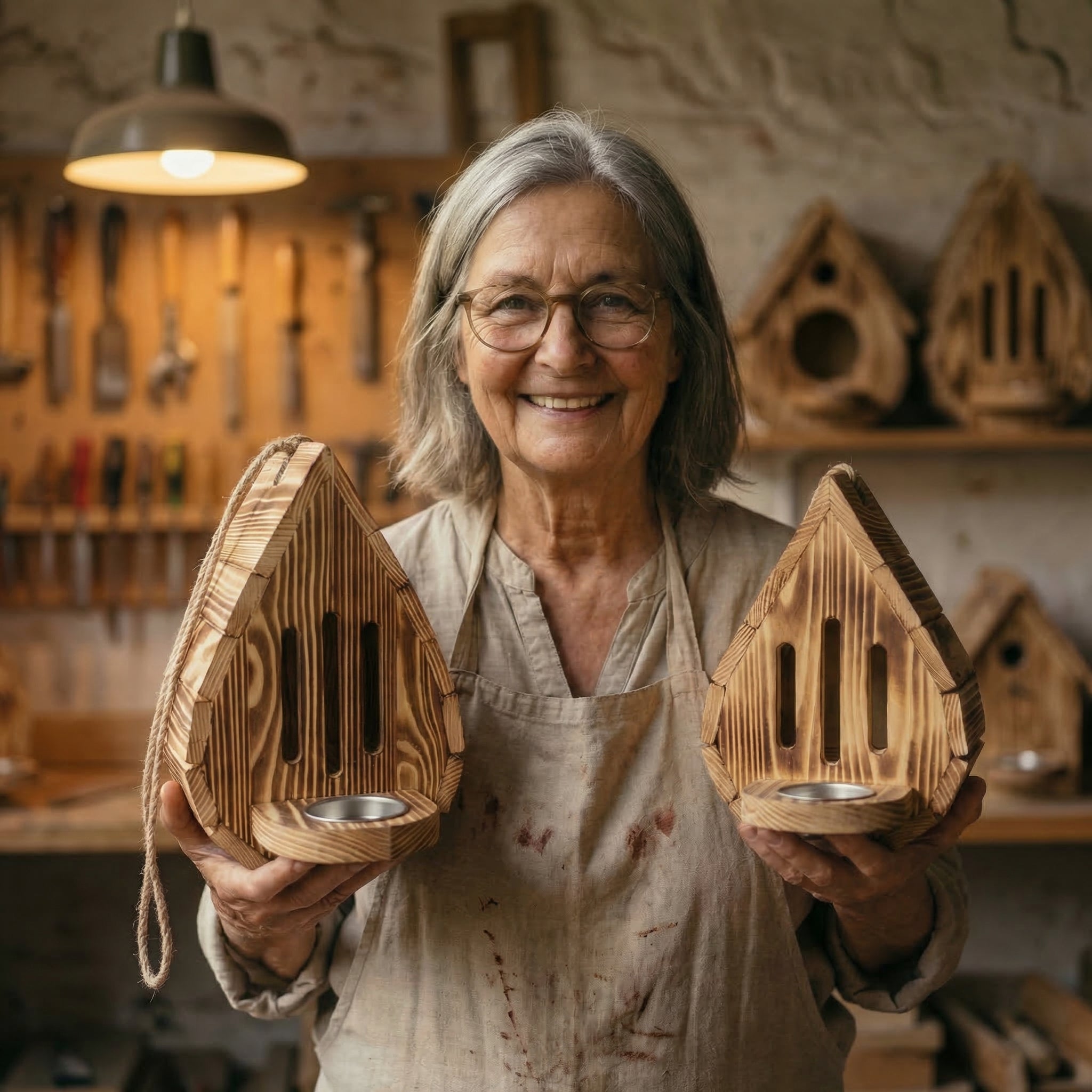 Teardrop-shaped butterfly house